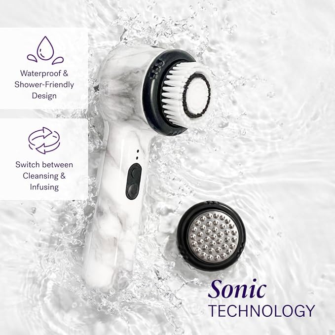 Michael Todd Beauty Soniclear Allure 2026 Reader’s Choice Award Winner Facial Cleansing + Exfoliation Brush System with Antimicrobial Protected Bristles, 4 Speeds, Serum Infusion Head + Travel Case