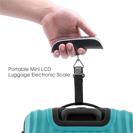 Luggage Weight Scale, LCD Digital Scale 50Kgx10G Electronic Luggage Hanging Weight Scale Portabal Handheld Travel Suitcase Baggage Weight Scale,for Travel