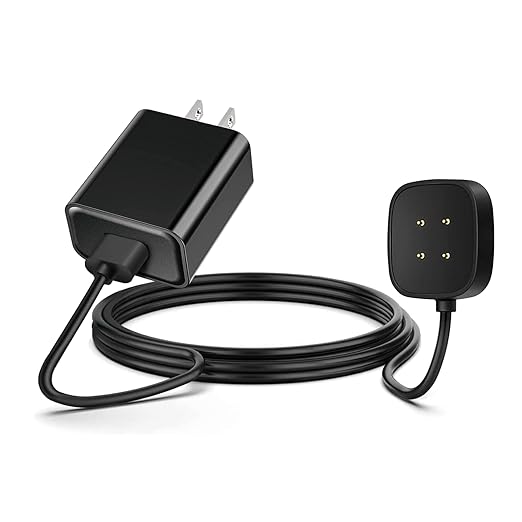 Fast Wall Charger for Fitbit Sense & Versa 3 Versa 4 & Replacement Google Pixel Watch 3/2 USB Charging Cable Cord for Fit bit Sense 2/Sense/Versa 4 3 Smartwatch Charger Dock USB Cable Cord