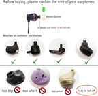Sports Earbud Stabilizers Fins Wing Noise Isolation Replacement Eartips Adapters for in Ear Earphones 4mm to 6mm Nozzle Attachment 4 Pairs Left and Right (Black/White)