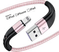 Essri 2Pack for iPhone Charger Cord 10FT, Lighting Cable 10 Feet to USB Charging Cable, Nylon Braided Charging Cord 10 Foot Compatible with iPhone 14 13 12 11 X XS XR 15 Pad -Pink