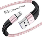 Essri 2Pack for iPhone Charger Cord 10FT, Lighting Cable 10 Feet to USB Charging Cable, Nylon Braided Charging Cord 10 Foot Compatible with iPhone 14 13 12 11 X XS XR 15 Pad -Pink