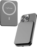 myCharge CliqAir 5000mAh Magnetic Power Bank – Ultra-Thin 0.3" Design | 15W Qi2 Fast Wireless Charging | 20W PD USB-C Port | Powerful Magnetic Hold | Perfect for Travel, Work, or Everyday Use | Grey