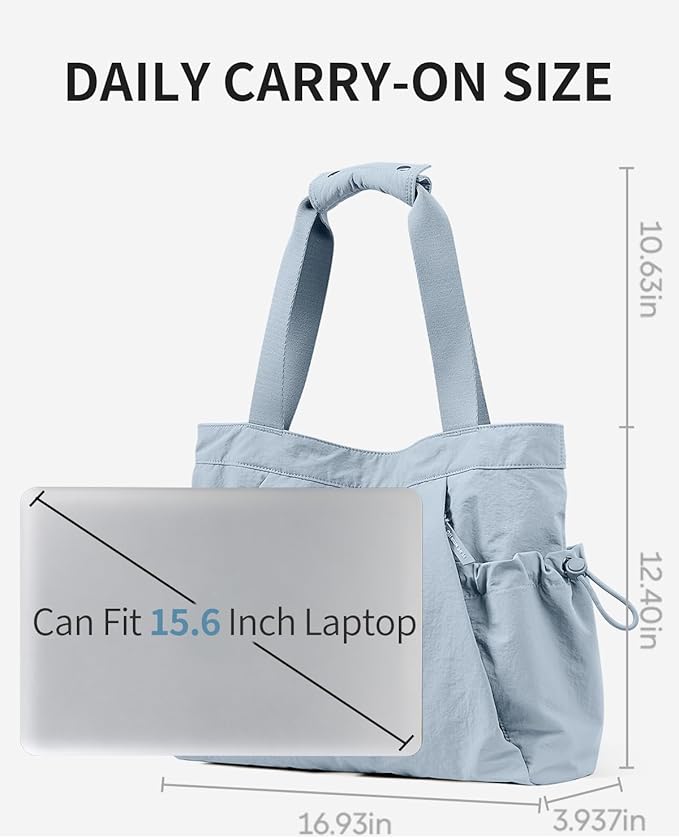 Gym Tote Bag for Women, Lightweight Yoga Mat Bag with Wet Dry Storage Pocket & Multi Pockets