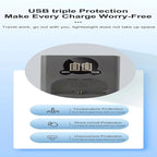 Dual USB Charger LP-E6 for LP-E6 Battery,EOS 5D Mark 2 3 II III 5DS 5DS R 6D 7D 7D Mark II 60D 60Da 70D 80D SLR Camera,Overcharge Protection,Portable Travel Charger