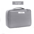 Queboom Travel Makeup Bag Cosmetic Bag Makeup Bag Toiletry bag for women and men (Grey)
