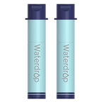 Waterdrop Gravity Water Filter Straw, Camping Water Filtration System, Water Purifier Survival for Travel, Backpacking and Emergency Preparedness, 0.1 Micron, 2 Pack, Light Blue