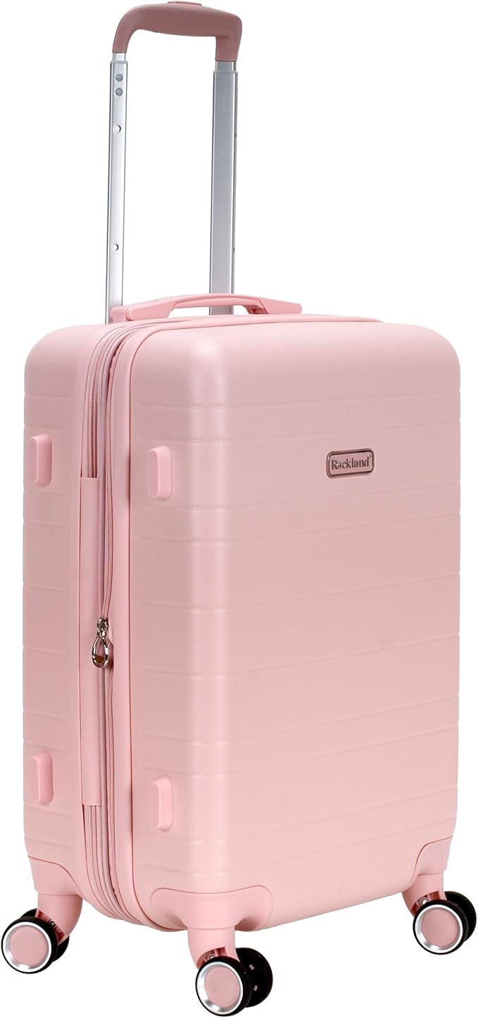 Rockland Palm Beach Hardside 20" ABS Carry On, Pink
