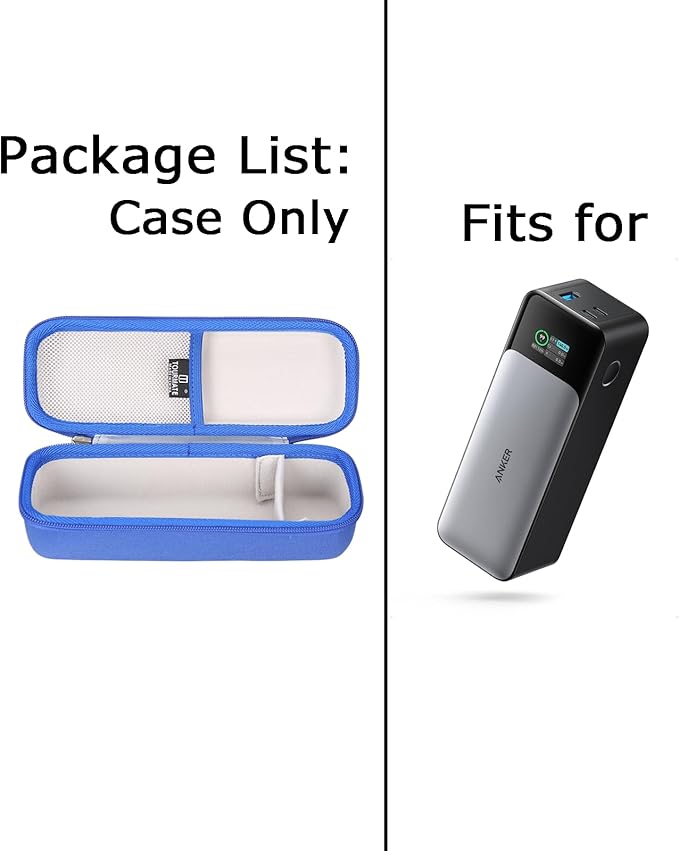 Tourmate Hard Storage Case for Anker 737 Power Bank (PowerCore 24K) / 715 Charger (Nano II 65W) Combo,Travel Case for Prime Power Bank 20,100mAh—27,650mAh(Box for Sale)