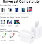 USB C Charger Block 20W, Ocupwei PD 3.0 Fast Charging Wall Charger USBC Power Adapter Type C Brick Cube for iPhone 17/Pro/Pro Max/17 Air/ 16/16 Pro/16 Pro Max/15/Plus/Pro/Pro Max [2 Pack]