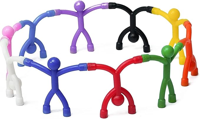 MAGMEN Airplane & Road Trip Toy 10-Pack Solid Colors - Quiet Time Activities for Kids - Sensory Magnetic Fidget Travel Toys for Car, Airplane, & Restaurants - STEM Building Figures8 | Screen-Free Fun