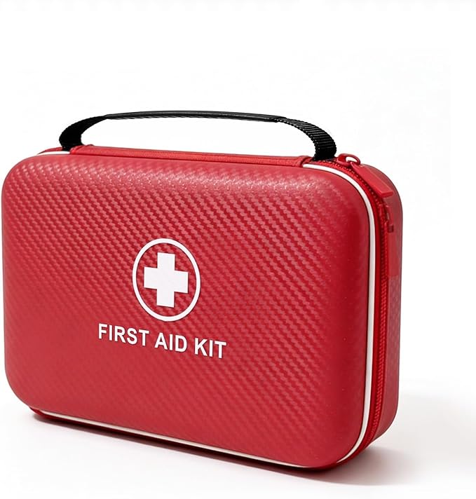 First Aid Kit - Smart Compartments Medical Kit with EVA Hard Shell, Large Capacity for Various Emergency Supplies, Emergency Kit for Home, Car, Travel, Businesses, Camping, Hiking, Outdoor Emergencies