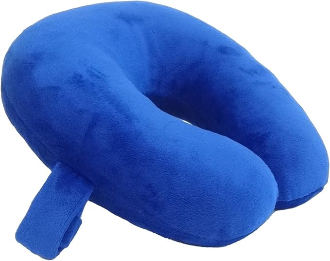Wolf Essentials Kids Travel Neck Pillow - Cozy Soft Microfiber,Compact Design for Airplane,Car Seat,or Toddler Travel Support – Blue,(Pack of 12)
