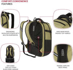 SwissGear Travel Tech Pro Laptop Backpack – Fits Laptops up to 16” – ScanSmart TSA-Friendly Backpack with Multiple Organizer Pockets – Olive