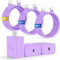 iPhone 17 16 Pro Max Charger Fast Charging, Super Fast USB C Chargers for iPhone 17(6FT+6FT+10FT) Type C Chargers Cord with Fast Charger Block for iPhone 17/16/15 series/iPad/ GalaxyS26/S25/S24 Purple