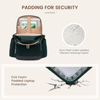 LOVEVOOK Laptop Backpack for Women with Pouch Pocket for Large Capacity Cup,15.6 Inch Laptop Computer Bag Travel Backpack Purse,Waterproof Work Business Backpack College Teacher Bags,Dark Green