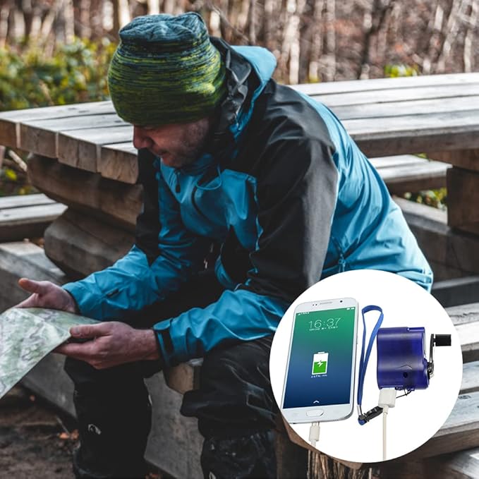 Hand Crank USB Charger for Outdoor Hiking & Camping
