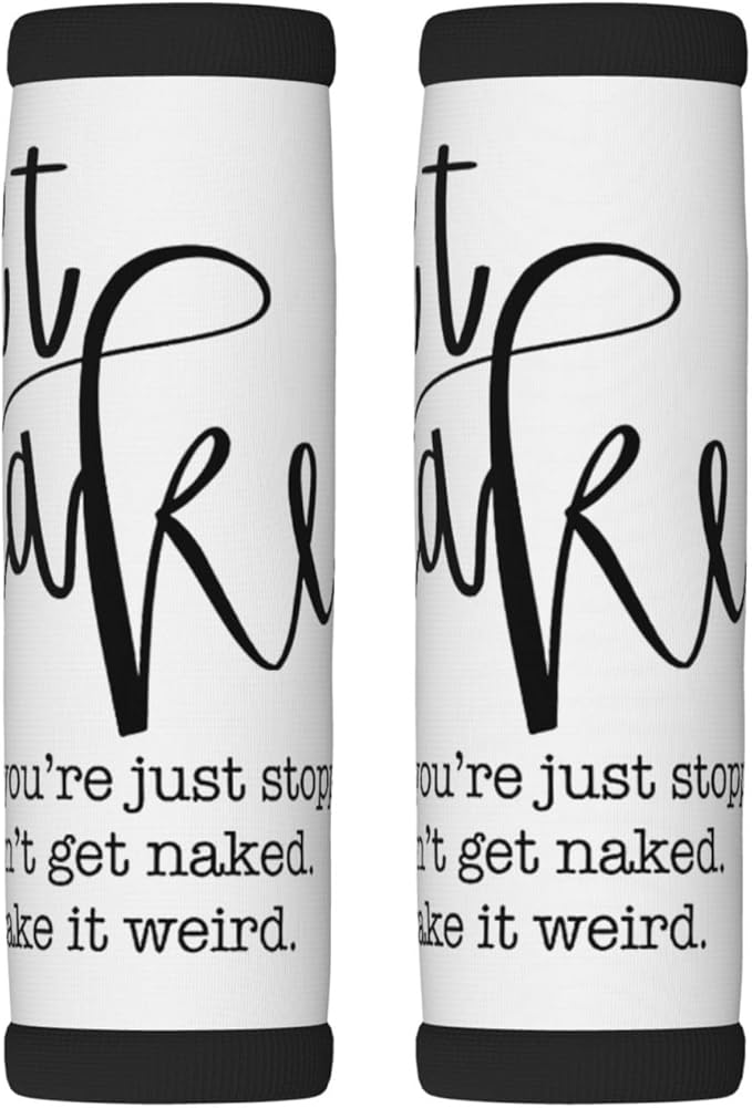 2 Pack Get Naked Plain Bathroom Decor Luggage Handle Wraps Suitcase Tags Identifiers for Travel Accessories