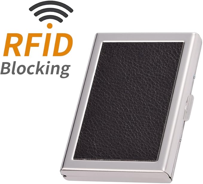 EASTNIGHTS RFID Credit Card Holder Stainless Steel Credit Card Protector Business Card Holder for Women Men