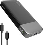NOBIS Portable Charger, 10000mAh Power Bank Fast Charging, Battery Pack with C to C Cable, Battery Bank with Digital Display for iPhone iPad Android etc