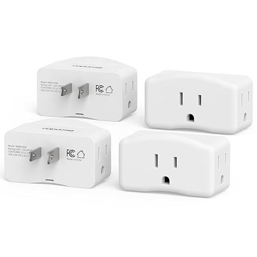 4-Pack 2 Prong to 3 Prong Outlet Expander，BEONDON Outlet Adapter with 3 AC Outlets - Polarized 3-Sided Wall Plug for Old Homes, Kitchen, Office, Travel, Cruise Essentials, White
