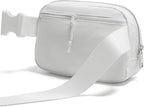 Belt Bag for Women Fanny Pack Crossbody Bags for Women Fashion Waist Packs with Adjustable Strap Gifts for Teenage Girls Women Men (White)
