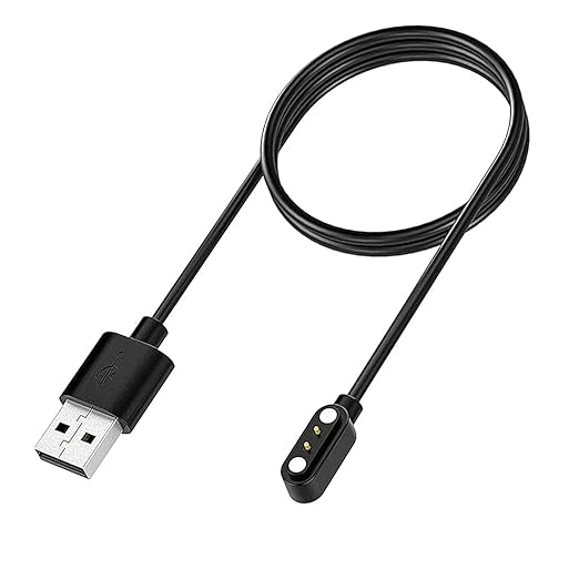 VeryFit Smartwatch Charger, Fit for ID208, GTX20, IDW13/15/16/17, IDW19/20/25/26/28 and More, Replacement Magnetic USB Cable for Fast and Easy Charging, 3.3 ft, (ID-Cable)