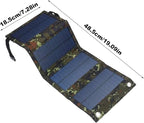 Foldable Solar Panel - 15W Solars Panel Charger with USB Port, Camping Solars Energy Charger | Travel Stellar Supply, Outdoor Hiking Solar Charging Pack for Picnic, Fishing, Backpack Adventures
