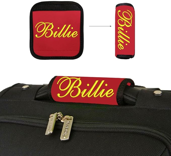 Custom Embroidery Luggage Handle Wrap with Your Name/Text,Personalized Luggage Handle Wraps/Identifiers/Tags/Grips for Travel Suitcase (1PC)