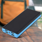 KIMISS 20000mAh Ultra Large Capacity Mobile Power Bank Case DIY Kit with 4 USB Output, Fast Charge, LED Power Display, Full - Blue (B)