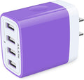USB Wall Charger, Charging Block, AILKIN 2-Pack 4.8A/5V 4 Port USB Plug Power Travel Brick Adapter for iPhone, iPad, Samsung Galaxy, Moto, Kindle Fire, Headphones, Doorbell Android Phone Box Cube