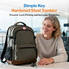 FORGE TSA Approved Luggage Locks, Keyed Alike TSA006 Dimple Key Travel Lock with Zinc Alloy Metal Body, Secure Cable Lock for Suitcase, Backpack, Gym Bags. 2 Pink Locks
