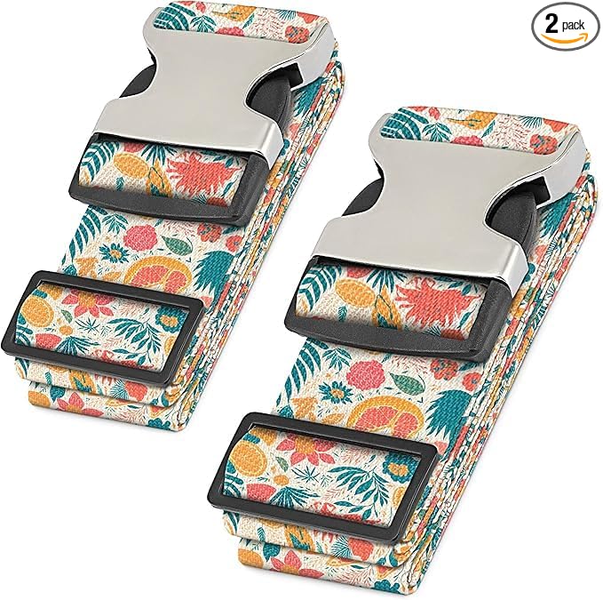 Hero Luggage Straps for Suitcases and Carry-On (2-Pack) Heavy-Duty Secure Belts with 700+ lbs. Max Force Tension (Hummingbirds)