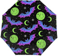 Windproof Compact Umbrellas for Rain - Neon Bat Moon Halloween Portable Lightweight Automatic Reverse Folding Umbrellas - Auto Open Close Cute Small Umbrella for Commute, Car, Backpack, Purse