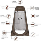 Your Choice Pop Up Privacy Tent, 3.9x3.9x6.2FT Portable Shower Tent for Camping, Waterproof Outdoor Changing Room with Carry Bag for Beach Hiking RV Fishing | Portable, for Camping, Beach, Hiking, with Carry Bag, Quick Setup