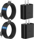 45W Super Fast Charger USB C Android Phone Type C Charger Fast Charging Block with 8FT Cord for Samsung Galaxy S26/S26 Ultra/S26+/S25 Ultra/S25/S24 Ultra/S24/S23 Ultra/S22/S21/S20/Note 10, Black