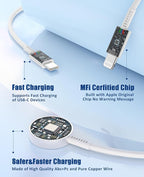 for Apple Watch Charger Fast Charging,3 in 1 Multi Chargers Cable with 20W USB C Charger, iWatch Charger Cord 3FT for iWatch Series Ultra2/SE/10/9/8/7/6/5/4/3/iPhone 15 16 Pro Max/14/13/12/11 -White