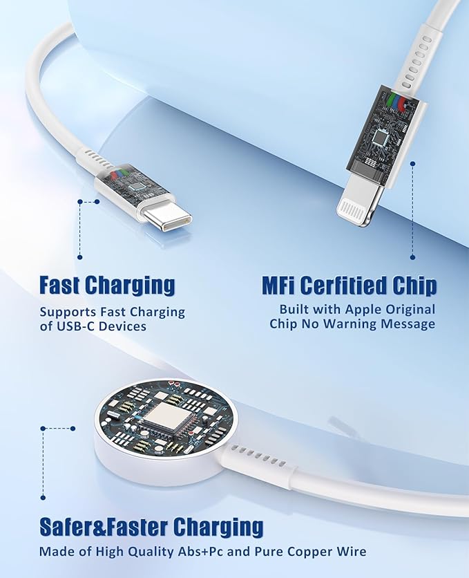 for Apple Watch Charger Fast Charging,3 in 1 Multi Chargers Cable with 20W USB C Charger, iWatch Charger Cord 3FT for iWatch Series Ultra2/SE/10/9/8/7/6/5/4/3/iPhone 15 16 Pro Max/14/13/12/11 -White