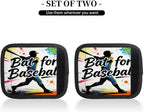 2 Pack Luggage Handle Wrap with Travel Tags - Non-Slip Protective Cover Soft Handle Grips Covers for Suitcase(Graffiti Baseball)