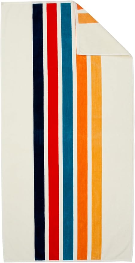 Loon & Lake Luxury Oversized Beach Towels - Retro Stripes| Oversized 40" x 70" | Crafted from 100% Combed Cotton | Ultra Plush & Super Soft | Retro Collection 1977