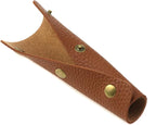 Mcredy 2 Pcs Luggage Handle Wrap Soft Handbag Handle Leather Wrap Cover with Metal Clasp Leather Bag Strap Wrap Covers for Purse Wallet Shopping Travel Bags, Brown