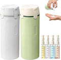 4 in 1 Travel Dispenser Bottle,Leak Proof Refillable Bottles Store Shampoo, Lotion and More,Transparent with Scale, Easy Squeeze Use, Lightweight & Portable Perfect for Travel,Gym,Camping (MIX-2Pcs)