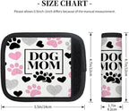 2 Pack Luggage Handle Wrap with Travel Tags - Non-Slip Protective Cover Soft Handle Grips Covers for Suitcase(Dogs Mom Paws)