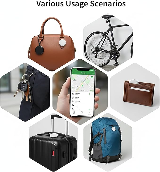 2 Pack No Subscription GPS Tracker for Vehicles Work with Find My (iOS Only) Magnetic Case Real-Time Mini Car Tracker Tag Hidden Car Locator Global Coverage Tracking Device No Monthly Fee Required