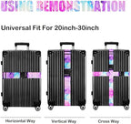 Luggage Straps for Suitcases TSA Approved-2 Pack Bright Personalized Luggage Belt Strap for Suitcase/Carry On Bag Luggage Accessories for Travel (Blue Marble)
