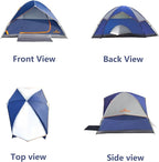 ASFANES Sundome Camping Tent with Rainfly, 2/4/6/10 Person Tent Sets Up in 10 Mins, Weatherproof Shelter for Camping, Festivals, Backyard, Sleepovers, & More