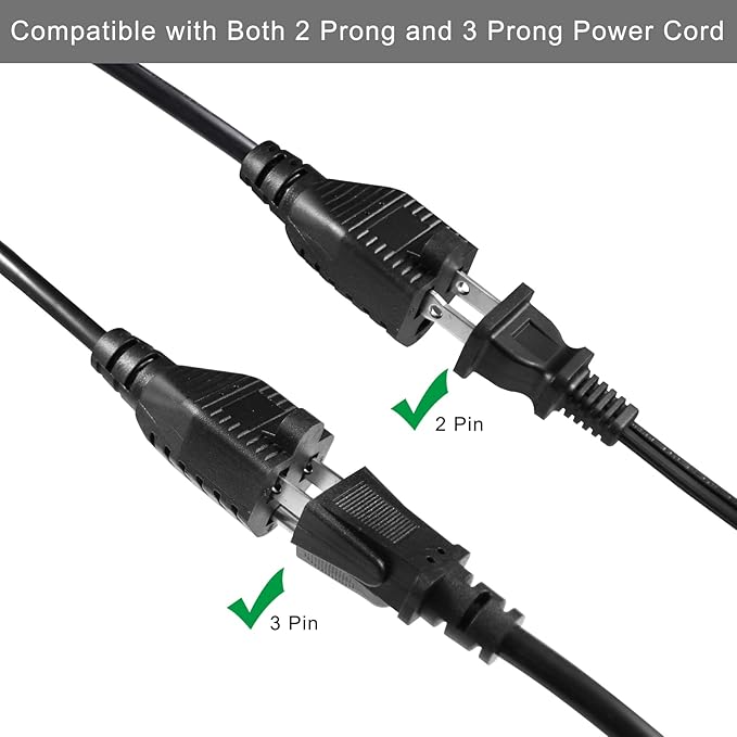 4 Way Outlet Splitter - Black 1-Pack 90-Degree Angled Flat Plug 1 to 4 Extension Cable Power Strip, 16/3 Gauge 1.5FT, 3 Prong Y Style Multi Outlet Splitter, Perfect for Wall Wart Adapters