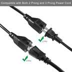 4 Way Outlet Splitter - Black 1-Pack 90-Degree Angled Flat Plug 1 to 4 Extension Cable Power Strip, 16/3 Gauge 1.5FT, 3 Prong Y Style Multi Outlet Splitter, Perfect for Wall Wart Adapters