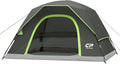 CAMPROS CP Camping Tent 2/4/6 Person, Waterproof Windproof Double Layer Dome Tent, Easy Setup with Large Mesh Windows & Wide Door for Outdoor Camping Backyard