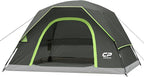 CAMPROS CP Camping Tent 2/4/6 Person, Waterproof Windproof Double Layer Dome Tent, Easy Setup with Large Mesh Windows & Wide Door for Outdoor Camping Backyard
